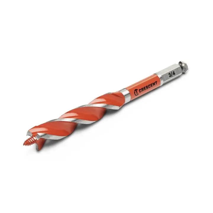 CRESCENT Solid Auger Drill Bit, 3/4 in x 7-1/2 in - GW CDAG-7537 Drill Bit CRESCENT