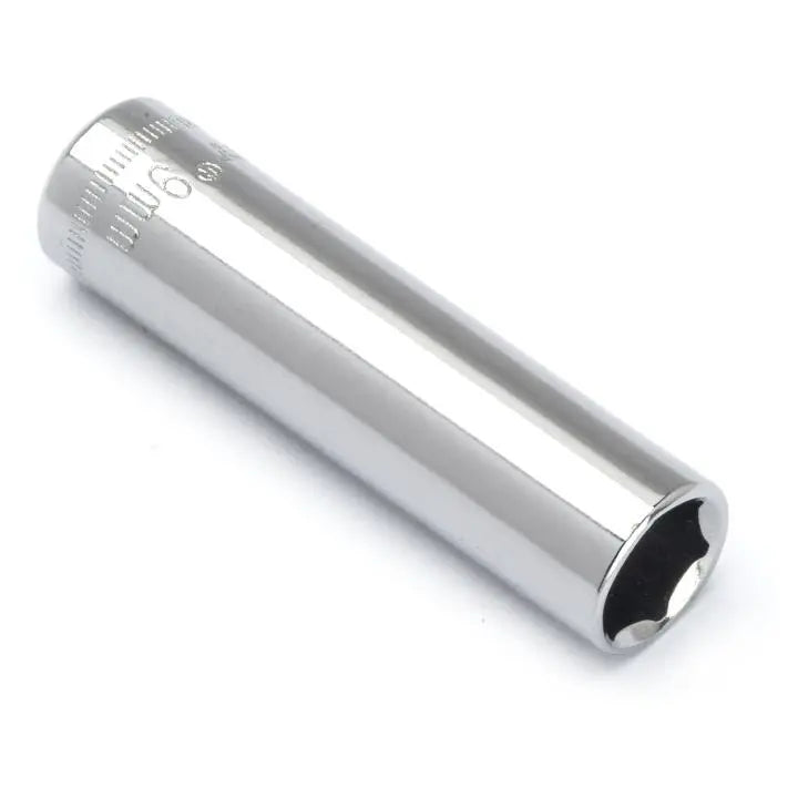 CRESCENT 1/4 in Drive 6 Point Metric Deep Socket, 9mm - GW CDDS16N