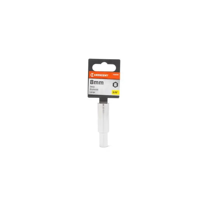 CRESCENT 3/8 in Drive 6 Point Metric Deep Socket, 8mm - GW CDDS38N