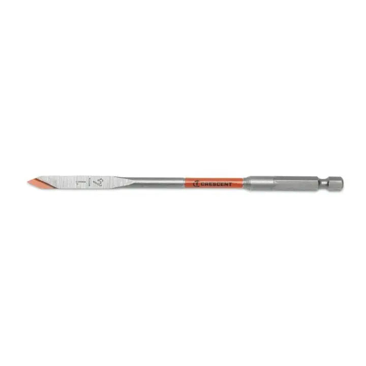 CRESCENT Flat Spade Drill Bit, 1/4 in x 6 in - GW CDFP-613 Drill Bit CRESCENT