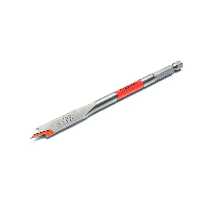 CRESCENT Flat Spade Drill Bit, 7/16 in x 6 in - GW CDFP-625 Drill Bit CRESCENT
