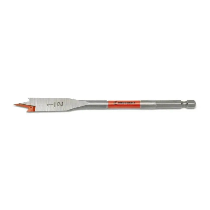 CRESCENT Flat Spade Drill Bit, 1/2 in x 6 in - GW CDFP-629 Drill Bit CRESCENT