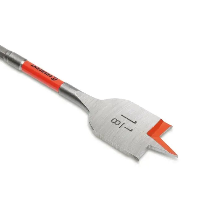 CRESCENT Flat Spade Drill Bit, 1-1/8 in x 6 in - GW CDFP-647 Drill Bit CRESCENT