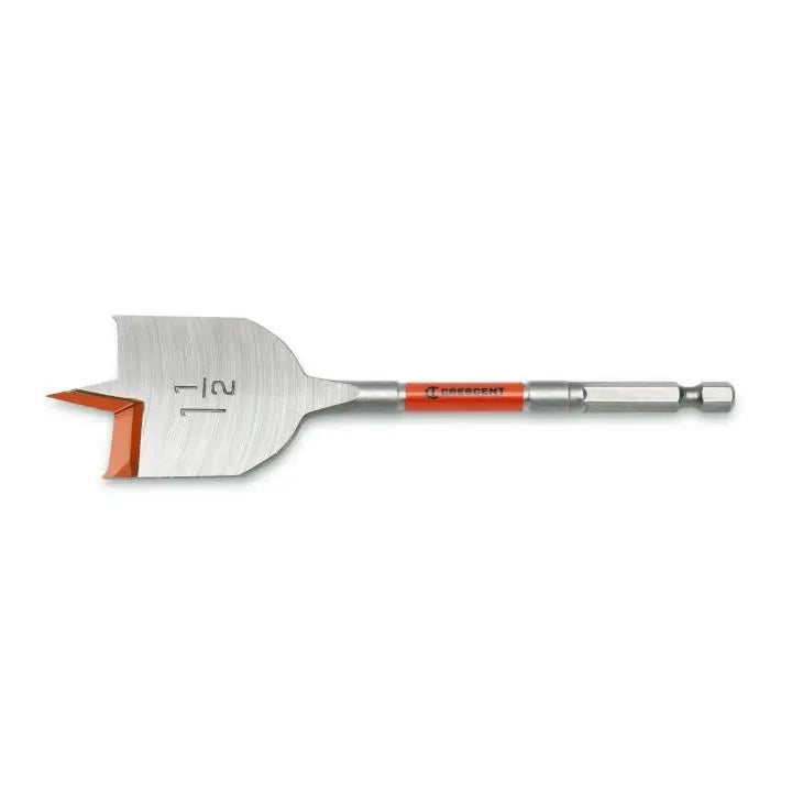 CRESCENT Flat Spade Drill Bit, 1-1/2 in x 6 in - GW CDFP-653 Drill Bit CRESCENT