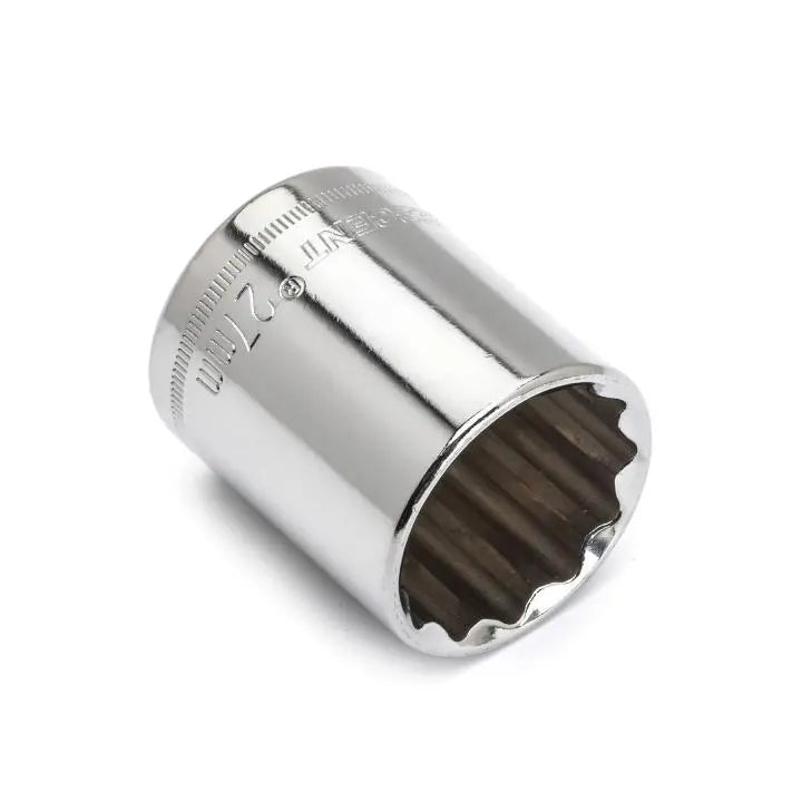 CRESCENT 1/2 in Drive 12 Point Metric Standard Socket, 27mm - GW CDS87N