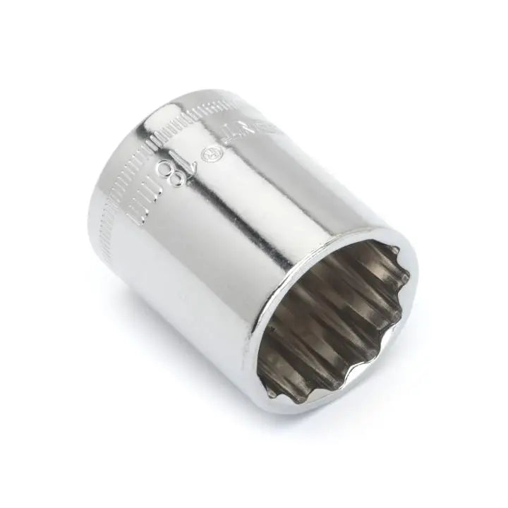 CRESCENT 3/8 in Drive 12 Point Metric Standard Socket, 18mm - GW CDS48N