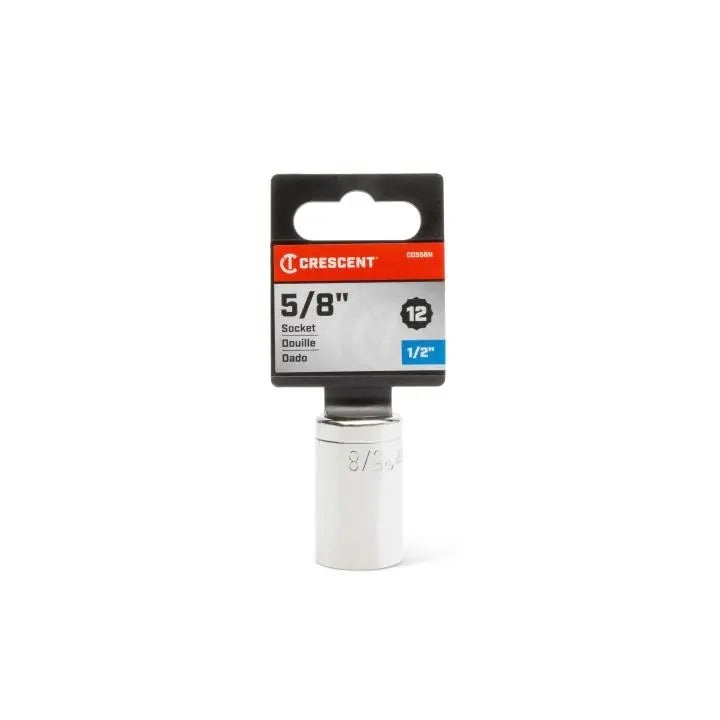 CRESCENT 1/2 in Drive 12 Point SAE Standard Socket, 5/8 in - GW CDS56N