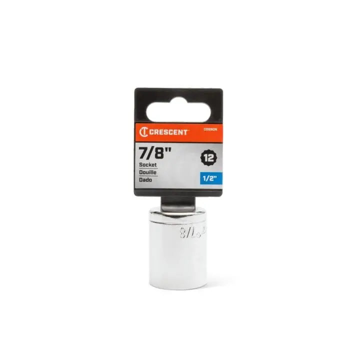 CRESCENT 1/2 in Drive 12 Point SAE Standard Socket, 7/8 in - GW CDS60N