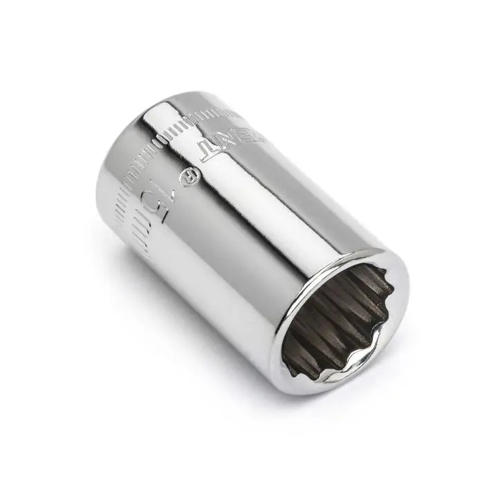 CRESCENT 1/2 in Drive 12 Point Metric Standard Socket, 15mm - GW CDS75N