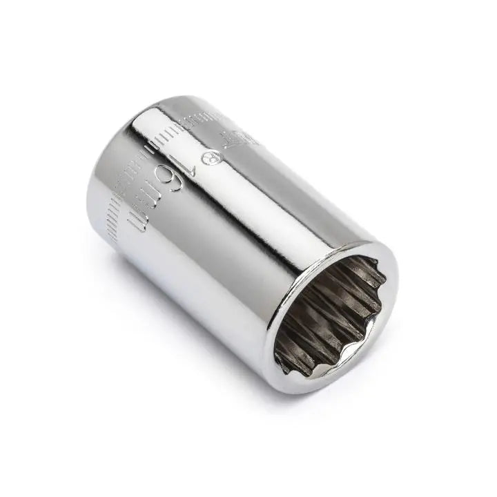 CRESCENT 1/2 in Drive 12 Point Metric Standard Socket, 16mm - GW CDS76N