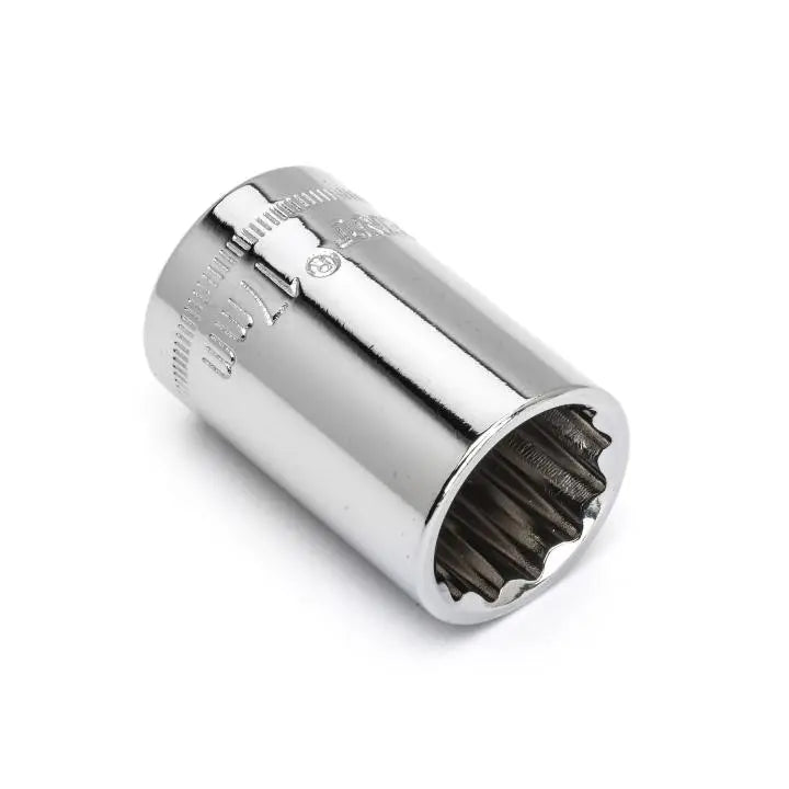 CRESCENT 1/2 in Drive 12 Point Metric Standard Socket, 17mm - GW CDS77N