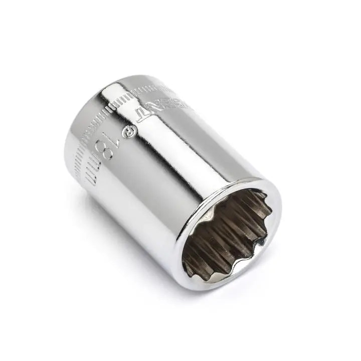 CRESCENT 1/2 in Drive 12 Point Metric Standard Socket, 18mm - GW CDS78N