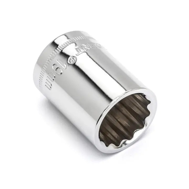 CRESCENT 1/2 in Drive 12 Point Metric Standard Socket, 19mm - GW CDS79N