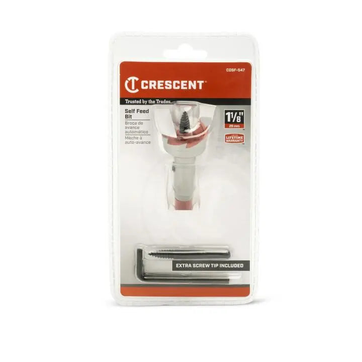 CRESCENT Self Feed Drill Bit, 1-1/8 in x 5 in - GW CDSF-547 Drill Bit CRESCENT
