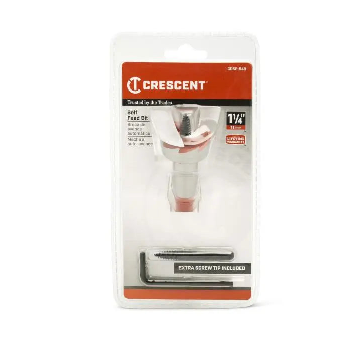CRESCENT Self Feed Drill Bit, 1-1/4 in x 5 in - GW CDSF-549 Drill Bit CRESCENT
