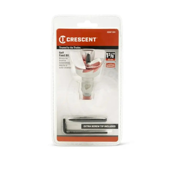 CRESCENT Self Feed Drill Bit, 1-3/8 in x 5 in - GW CDSF-551 Drill Bit CRESCENT