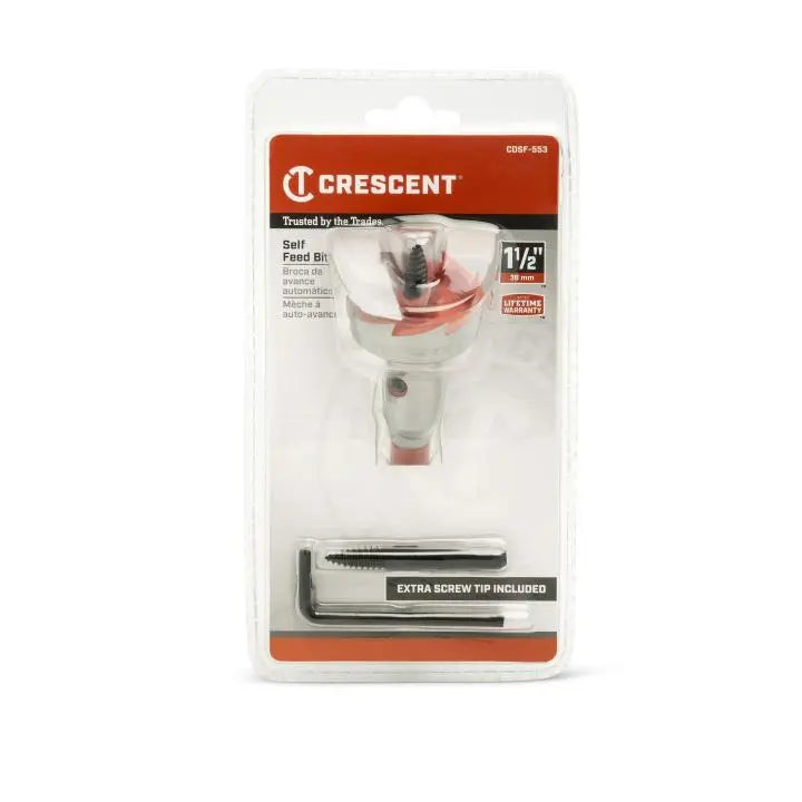 CRESCENT Self Feed Drill Bit, 1-1/2 in x 5 in - GW CDSF-553 Drill Bit CRESCENT