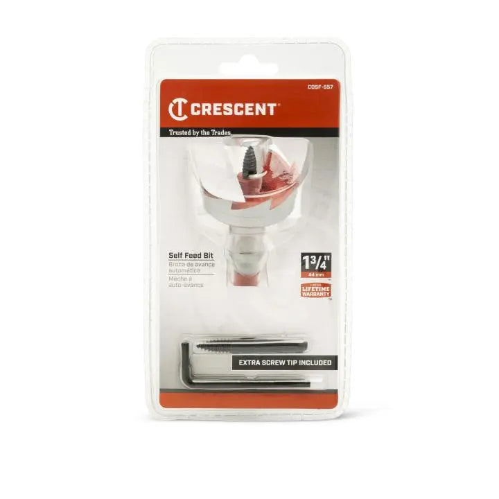 CRESCENT Self Feed Drill Bit, 1-3/4 in x 5 in - GW CDSF-557 Drill Bit CRESCENT