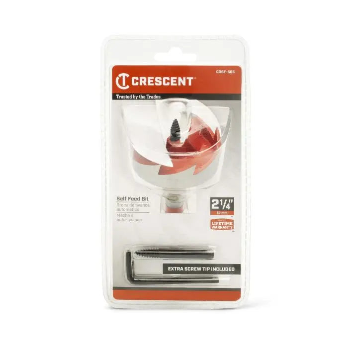 CRESCENT Self Feed Drill Bit, 2-1/4 in x 5 in - GW CDSF-565 Drill Bit CRESCENT