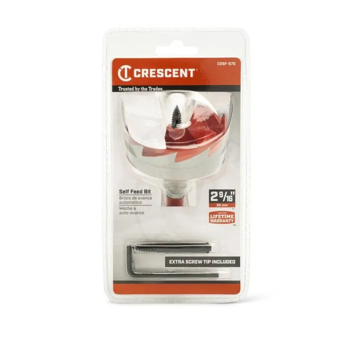 CRESCENT Self Feed Drill Bit, 2-9/16 in x 5 in - GW CDSF-570 Drill Bit CRESCENT