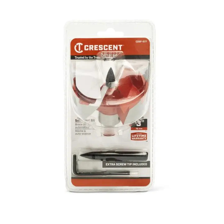 CRESCENT Self Feed Drill Bit, 3 in x 5 in - GW CDSF-577 Drill Bit CRESCENT