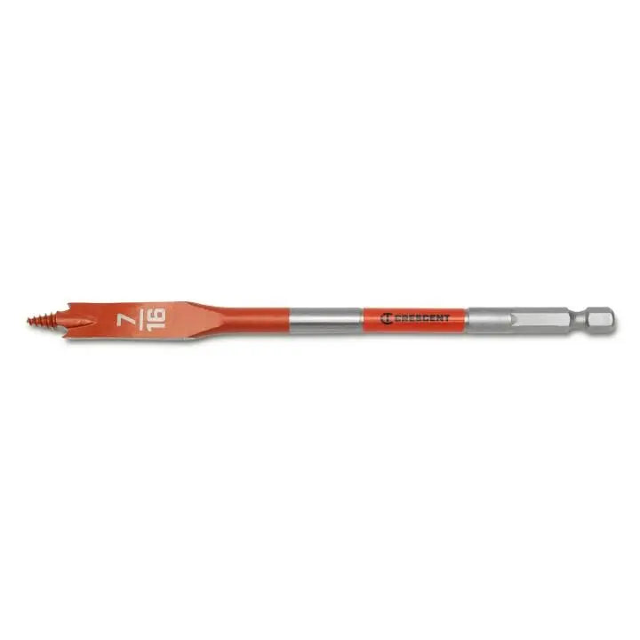 CRESCENT Screw Point Spade Drill Bit, 7/16 in x 6 in - GW CDSP-625 Drill Bit CRESCENT