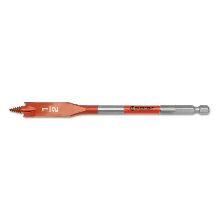 CRESCENT Screw Point Spade Drill Bit, 1/2 in x 6 in - GW CDSP-629 Drill Bit CRESCENT