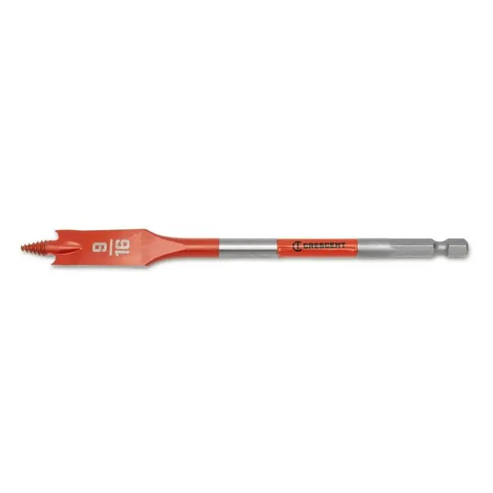 CRESCENT Screw Point Spade Drill Bit, 9/16 in x 6 in - GW CDSP-631 Drill Bit CRESCENT