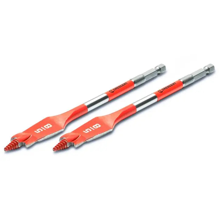 CRESCENT Set of 2 Screw Point Spade Drill Bit, 5/8 in x 6 in - GW CDSP-633-2 Drill Bit Set CRESCENT