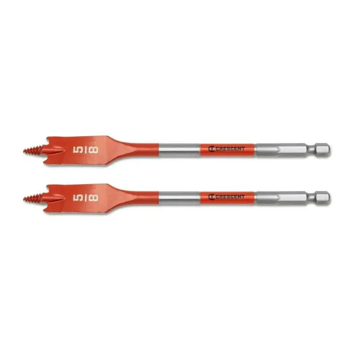 CRESCENT Set of 2 Screw Point Spade Drill Bit, 5/8 in x 6 in - GW CDSP-633-2 Drill Bit Set CRESCENT