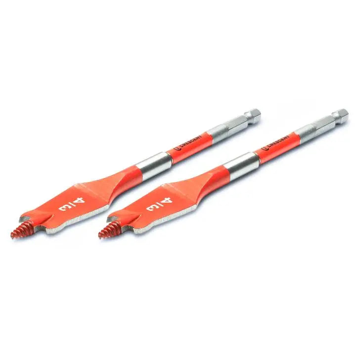 CRESCENT Set of 2 Screw Point Spade Drill Bit, 3/4 in x 6 in - GW CDSP-637-2 Drill Bit Set CRESCENT
