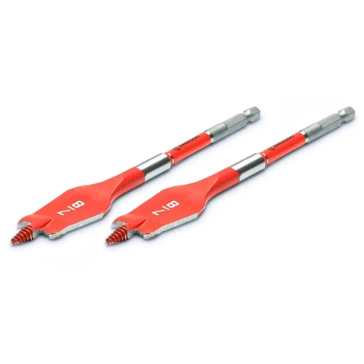 CRESCENT Set of 2 Screw Point Spade Drill Bit, 7/8 in x 6 in - GW CDSP-641-2 Drill Bit Set CRESCENT