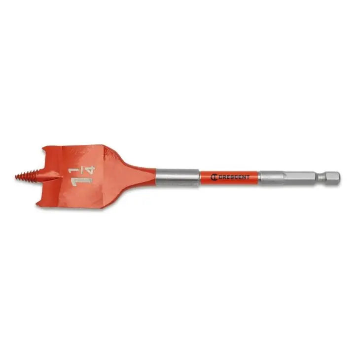 CRESCENT Screw Point Spade Drill Bit, 1-1/4 in x 6 in - GW CDSP-649 Drill Bit CRESCENT