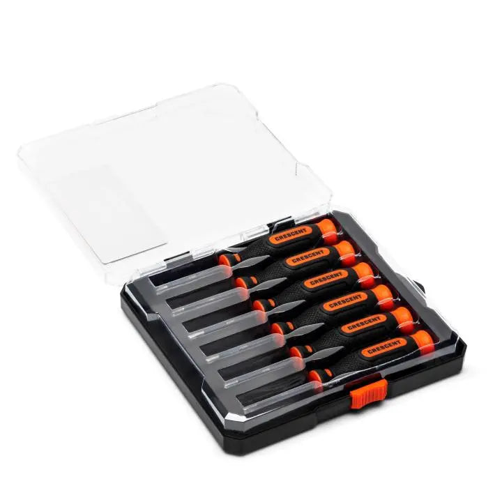 CRESCENT Set of 6 Diamond Tip Precision Screwdriver - GW CDTPR6PCSET Screwdriver Set CRESCENT