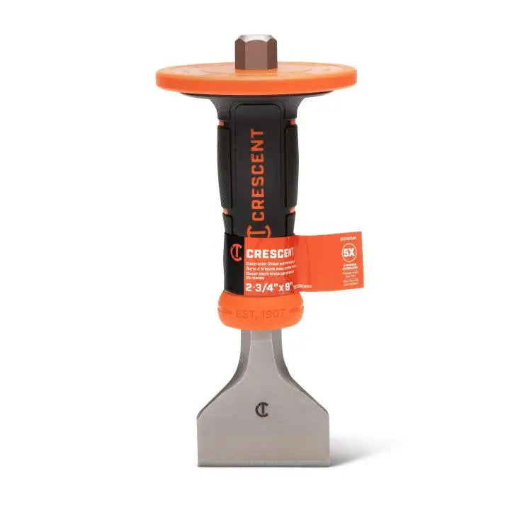 CRESCENT Electrician Chisel with Handguard, 2-3/4 in x 9 in - GW CECH234H Chisel CRESCENT