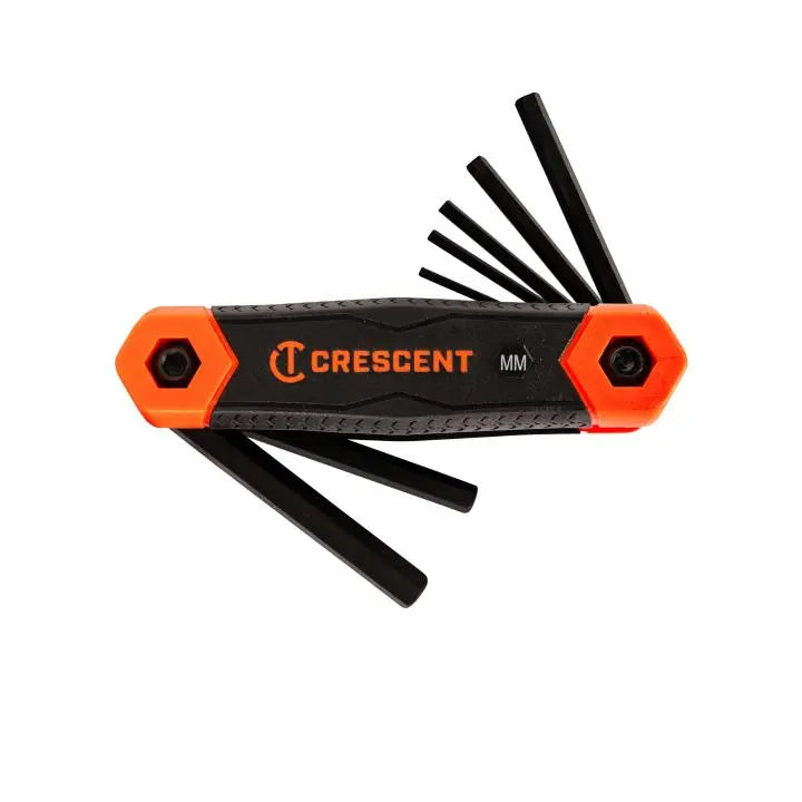 CRESCENT Set of 8 Metric Hexagon Folding Dual Material Key - GW CHKFM8 CRESCENT
