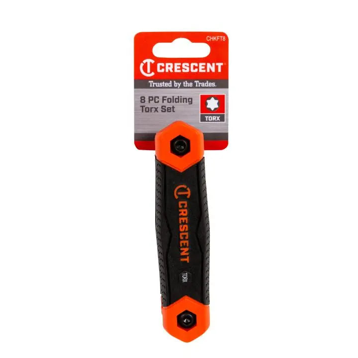 CRESCENT Set of 8 Folding Dual Material Torx Key - GW CHKFT8 CRESCENT