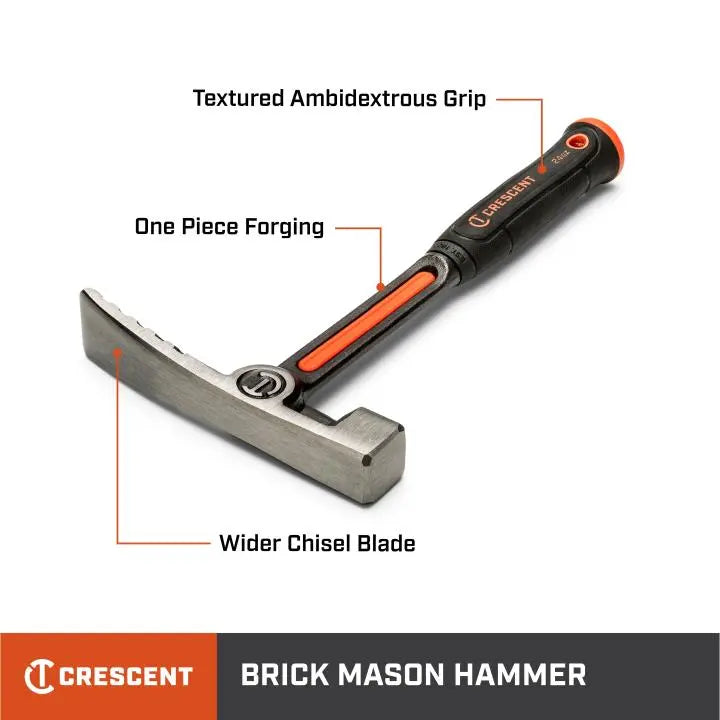 CRESCENT Brick Hammer with Steel Handle, 15 oz - GW CHSBK15 Hammer CRESCENT