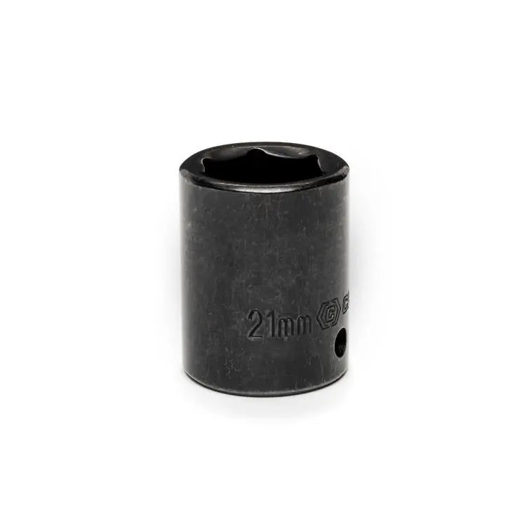 CRESCENT 1/2 in Drive 6 Point Metric Standard Impact Socket, 21mm - GW CIMS19N