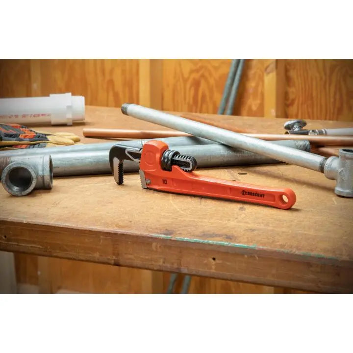 CRESCENT Cast Iron Slim Jaw Pipe Wrench, 10 in - GW CIPW10S CRESCENT