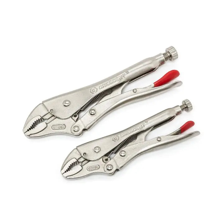 CRESCENT 2 Pc. Curved Jaw Locking Pliers with Wire Cutter Set - CLP2SETN-08 CRESCENT