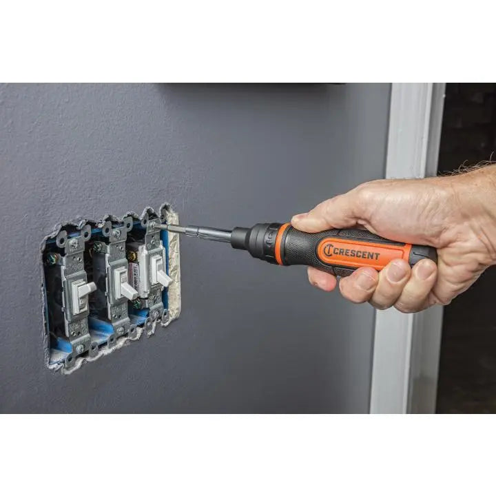 CRESCENT Set of 10 11-in-1 Ratcheting Multi-Bit Driver - GW CMBS11R Bit Driver Set CRESCENT