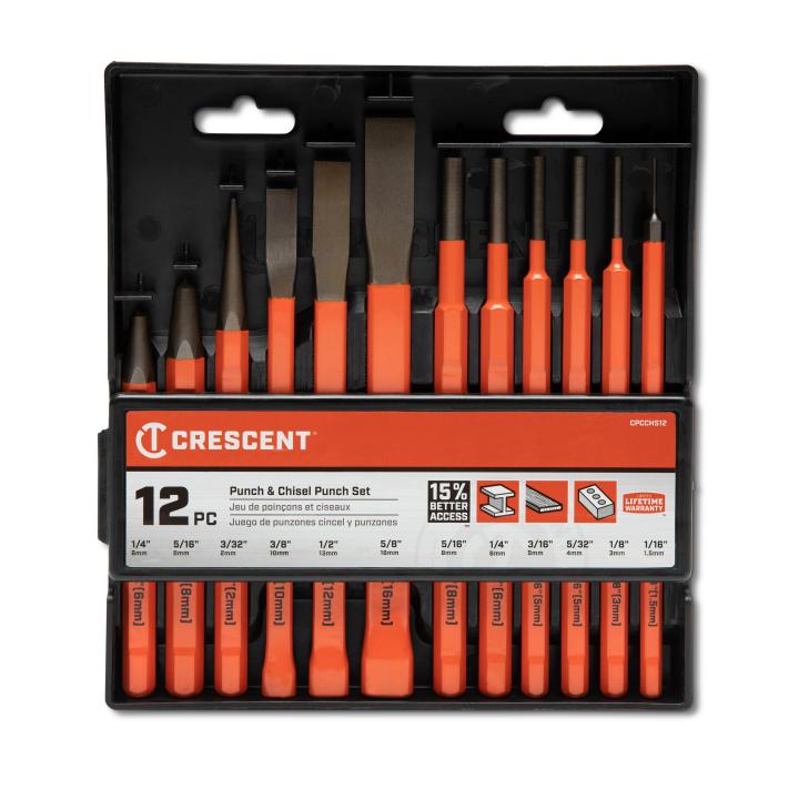 CRESCENT Set of 12 Punch and Chisel - GW CPCCHS12 Punch and Chisel Set
