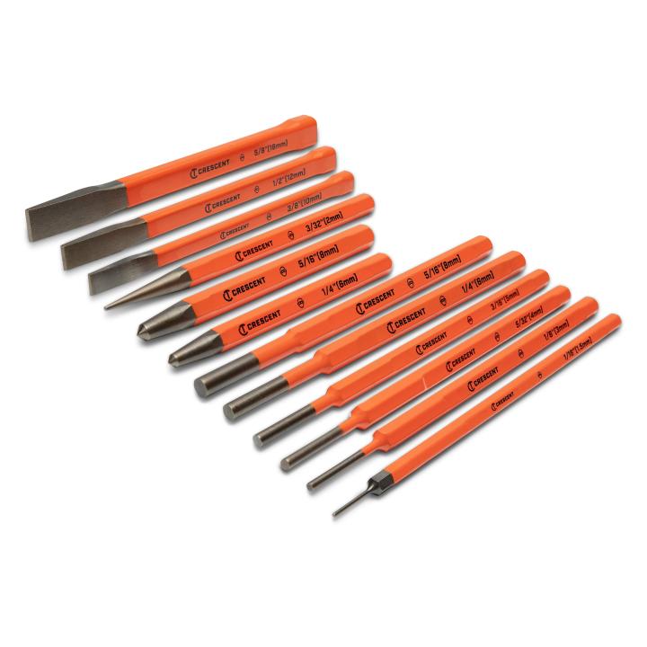 CRESCENT Set of 12 Punch and Chisel - GW CPCCHS12 Punch and Chisel Set