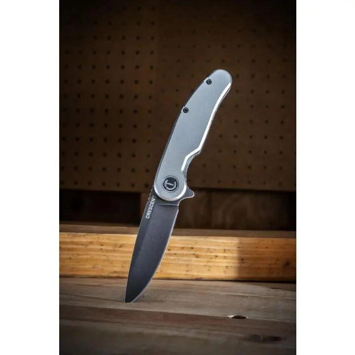 CRESCENT Drop-Point Aluminum Handle Pocket Knife, 3-1/4 in - GW CPK325A CRESCENT
