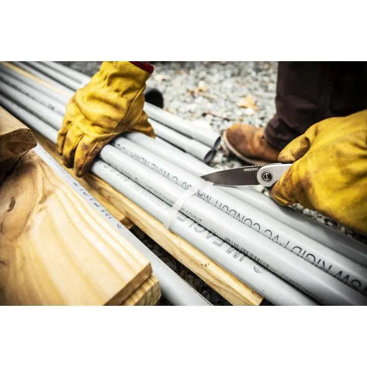 CRESCENT Drop-Point Aluminum Handle Pocket Knife, 3-1/4 in - GW CPK325A CRESCENT