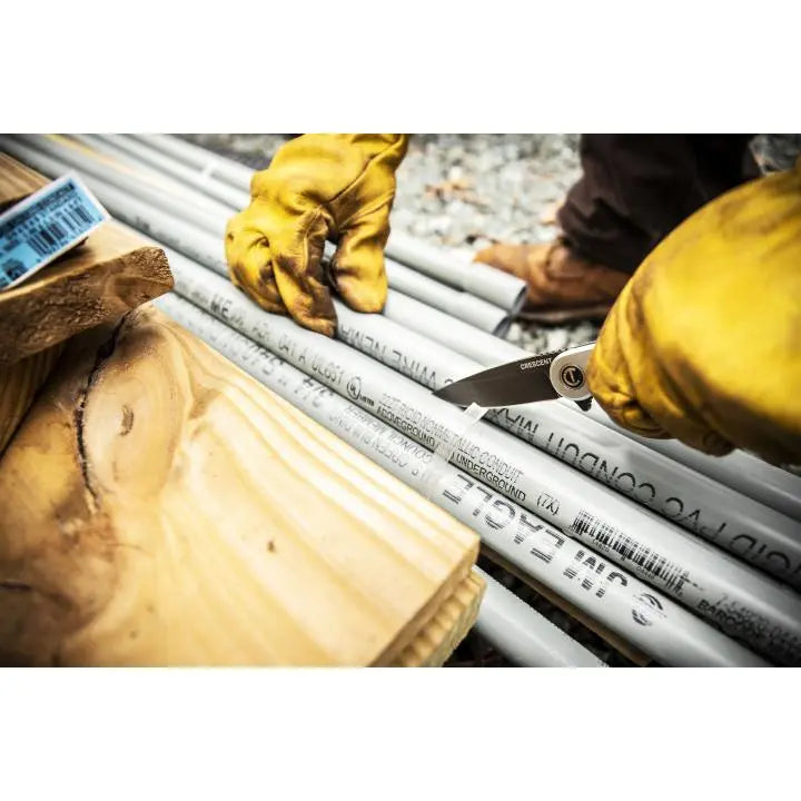 CRESCENT Drop-Point Aluminum Handle Pocket Knife, 3-1/4 in - GW CPK325A CRESCENT