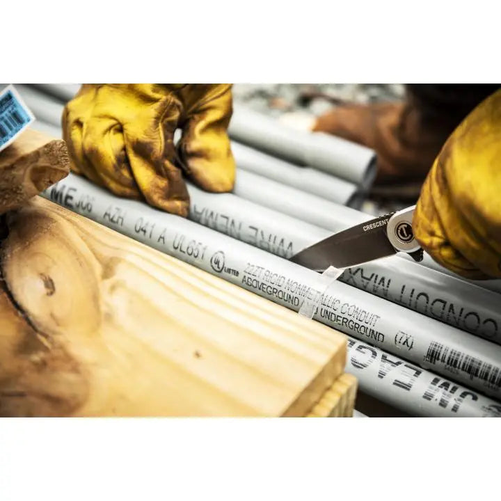 CRESCENT Drop-Point Aluminum Handle Pocket Knife, 3-1/4 in - GW CPK325A CRESCENT