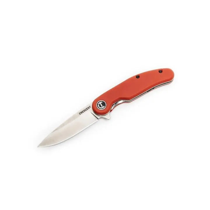 CRESCENT 3-1/4 in Drop Point Rawhide Pocket Knife with Composite Handle - GW CPK325CR