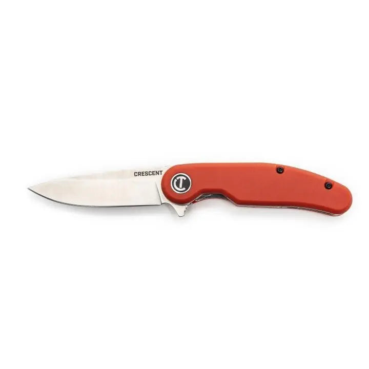 CRESCENT 3-1/4 in Drop Point Rawhide Pocket Knife with Composite Handle - GW CPK325CR